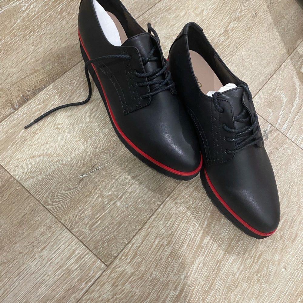 Aldo Black and Red Women's Loafers